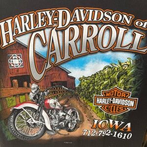 XL Harley Davidson 2009 short sleeved black shirt Carroll Iowa Motercycle